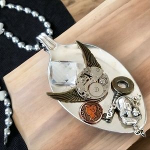NWT Repurposed Hand Crafted Vintage Steampunk Spoon Necklace